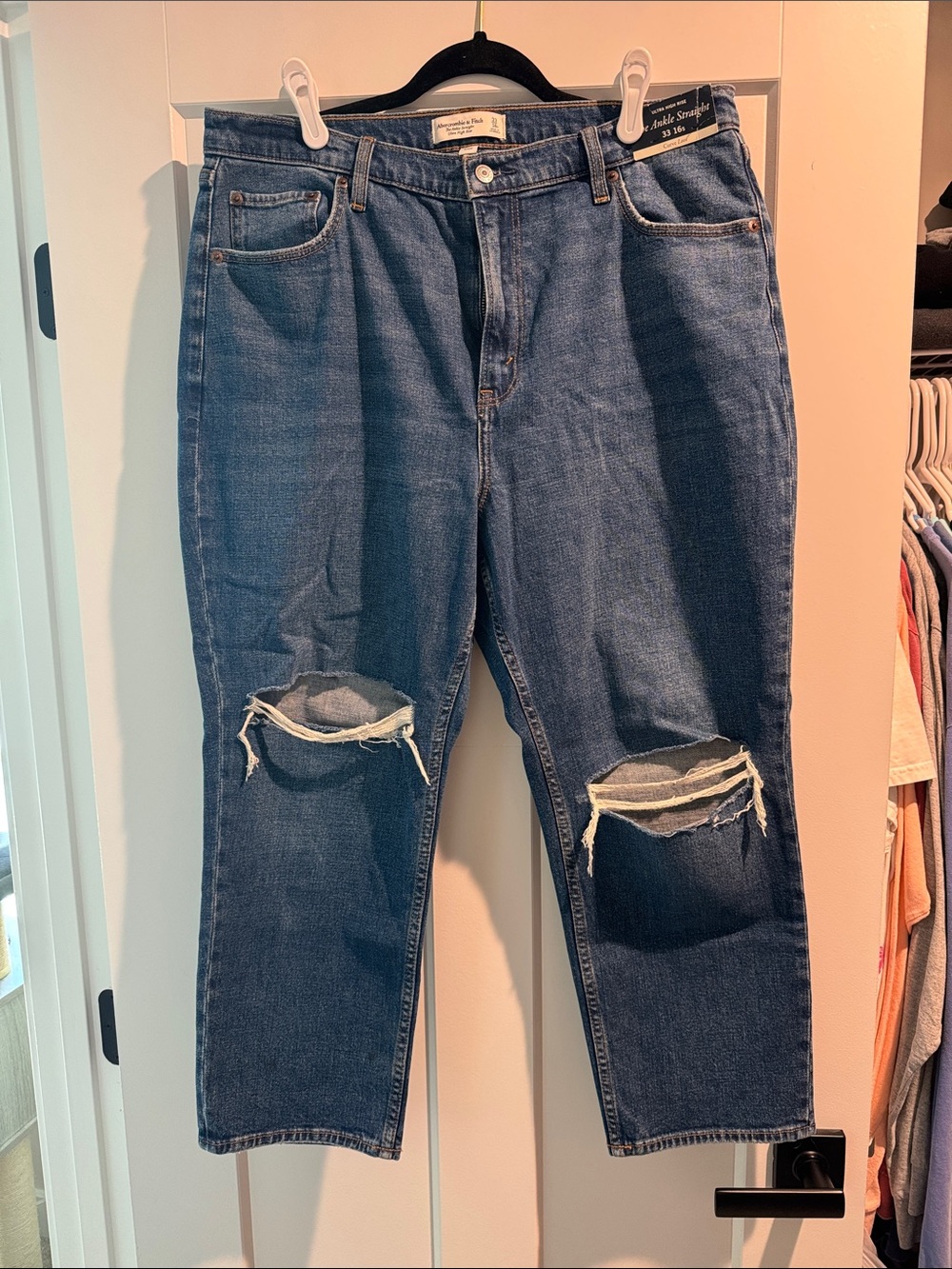 Abercrombie Curve Love Ankle Straight jeans